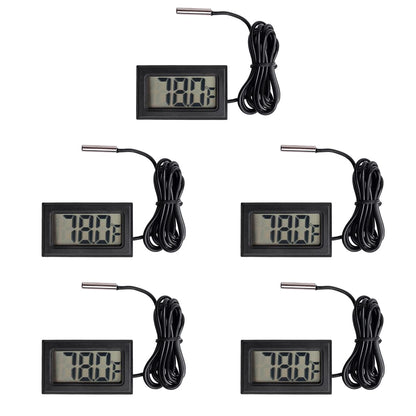 5 Pcs Fridge/Freezer Digital LCD Thermometers, with Probe